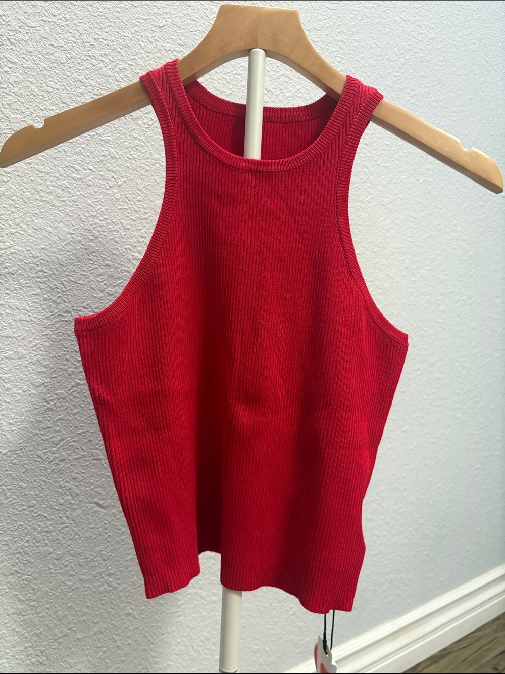Cider Red Ribbed Tank Top